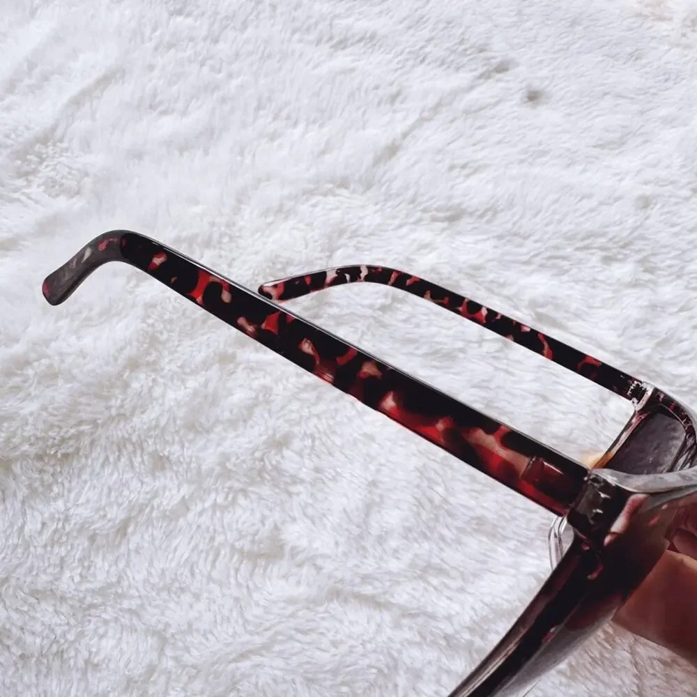 Kira Tortoise Brown & Clear Oversized Sunglasses